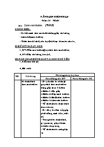 Kế hoạch giảng dạy Thủ công Lớp 2 - Tuần 31: Làm con bướm (Tiết 2)