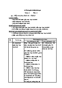 Kế hoạch giảng dạy Thủ công Lớp 2 - Tuần 6: Gấp máy bay đuôi rời (Tiết 2)