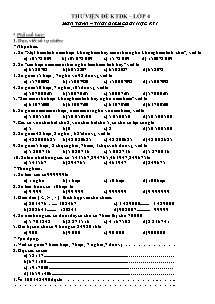Thư viện đề kiểm tra định kì cuối học kì I Toán Lớp 4