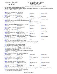 Bộ đề khảo sát chất lượng Tiếng việt Lớp 4 - Năm học 2010-2011 - Sở GD&ĐT Vĩnh Phúc