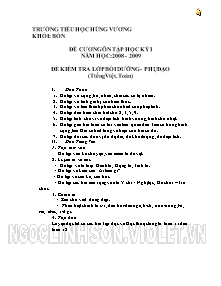 Đề cương ôn tập học kì I Các môn Lớp 4 - Năm học 2008-2009 - Trường Tiểu học Hùng Vương