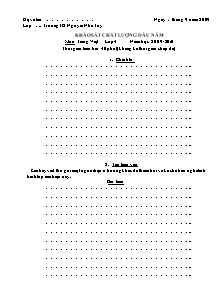 Đề khảo sát chất lượng đầu năm Tiếng việt Lớp 4 - Năm học 2009-2010 - Trường Tiểu học Nguyễn Nho Túy