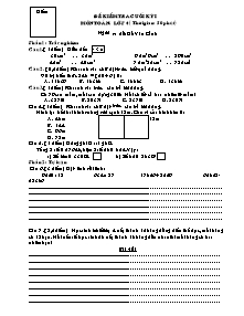 Đề kiểm tra cuối học kì I Toán Lớp 4 - Đỗ Văn Cảnh