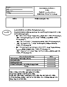 Đề kiểm tra định kỳ học kì II Tiếng việt Lớp 4 - Năm học 2006-2007