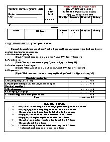 Đề kiểm tra giữa học kì I Tiếng việt Lớp 4 - Năm học 2013-2014 - Trường Tiểu học Trần Quang Khải