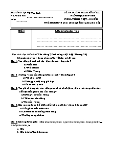 Đề kiểm tra giữa học kì II Tiếng việt Lớp 4 - Năm học 2009-2010 - Trường Tiểu học Nguyễn Bình