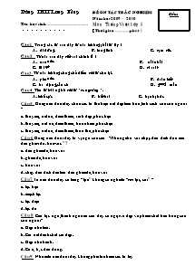 Đề ôn tập trắc nghiệm Tiếng việt Lớp 5 - Năm học 2009-2010 - Trường Tiểu học Lương Bằng