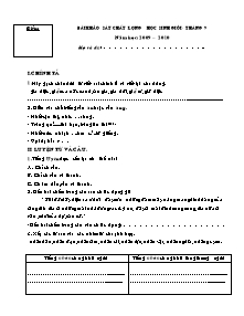 Đề thi học sinh giỏi tháng 9 Tiếng việt Lớp 4 - Năm học 2009-2010