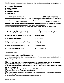 13 Bài tập ôn tập kiểm tra Lịch sử và Địa lí Lớp 4