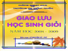 Bài giảng giao lưu học sinh giỏi Tổng hợp Lớp 5 - Lê Nguyên Vũ