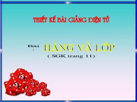 Bài giảng Toán Lớp 4 - Bài 8: Hàng và Lớp