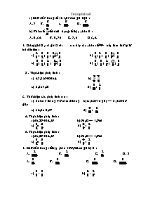 Bài tập về Phân số môn Toán Lớp 5