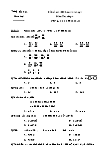 Bộ đề thi học sinh giỏi theo tháng Toán Lớp 4 - Trường Tiểu học Nam Lợi