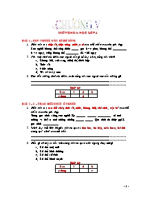 Câu hỏi ôn tập cả năm môn Khoa học Khối 4