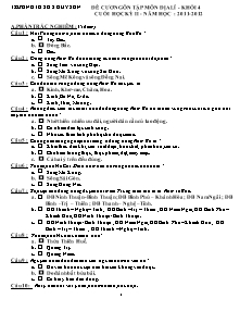 Đề cương ôn tập học kì II Địa lí Lớp 4 - Năm học 2011-2012 - Trần Kim Lan