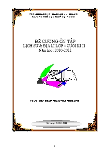 Đề cương ôn tập học kì II Lịch sử và Địa lí Lớp 4 - Năm học 2010-2011 - Phạm Viết Phú Sang