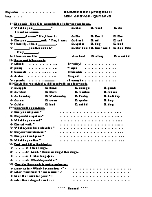 Đề cương ôn tập học kì II Tiếng anh Lớp 4 - Năm học 2013-2014