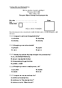 Đề giao lưu học sinh giỏi Tiếng việt Lớp 4 - Năm học 2013-2014 - Trường Tiểu học Mường Giàng