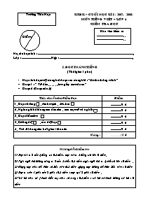 Đề kiểm tra cuối học kì I Tiếng việt Khối 4 - Năm học 2010-2011