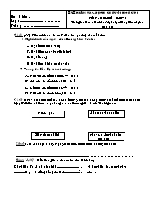 Đề kiểm tra định kì học kì I Địa lí Lớp 4 (Có đáp án)