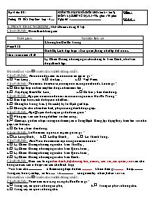 Đề kiểm tra học kì I Lịch sử và Địa lí Lớp 4 - Năm học 2012-2013 - Trần Kim Lan