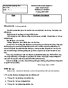 Đề kiểm tra học kì I Tiếng việt Lớp 4 - Năm học 2011-2012 - Trường Tiểu học Long Tân