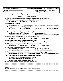 Đề kiểm tra học kì II Khoa học Khối 4 - Năm học 2011-2012 - Trường Tiểu học Phước Vĩnh A