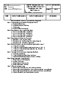 Đề kiểm tra học kì II Khoa học, Lịch sử và Địa lí Lớp 4 - Năm học 2011-2012 - Trường Tiểu học Hứa Tạo