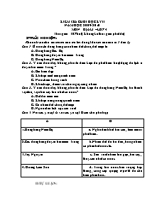 Đề kiểm tra học kì II Khoa học, Lịch sử và Địa lí Lớp 4 - Năm học 2009-2010 - Trường Tiểu học số 2 Nhơn Thọ