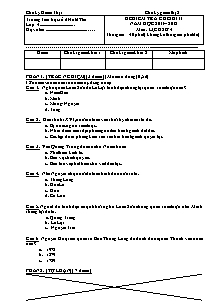 Đề kiểm tra học kì II Lịch sử Lớp 4 - Năm học 2012-2013 - Trường Tiểu học số 2 Hoài Tân