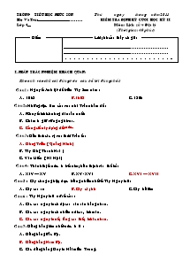 Đề kiểm tra học kì II Lịch sử và Địa lí Lớp 4 - Năm học 2010-2011 - Trường Tiểu học Phúc Sơn