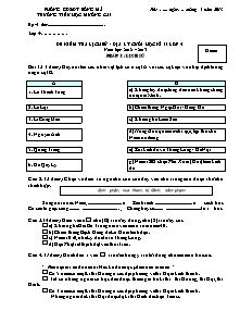 Đề kiểm tra học kì II Lịch sử và Địa lí Lớp 4 - Năm học 2012-2013 - Trường Tiểu học Mường Cai