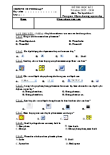 Đề kiểm tra học kì II Tin học Lớp 4 - Năm học 2013-2014 - Trường Tiểu học Nghĩa Lập