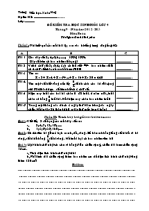 Đề thi chọn học sinh giỏi Toán, Tiếng việt Lớp 4 - Năm học 2012-2013 - Trường Tiểu học Xuân Hưng