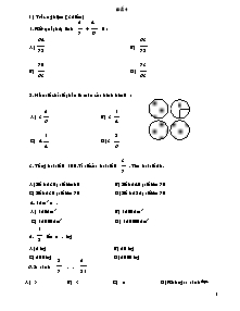Đề thi định kì cuối năm môn Toán Khối 4