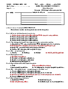 Đề thi định kì học kì I Khoa học Lớp 4 - Năm học 2010-2011 - Trường Tiểu học Phúc Sơn