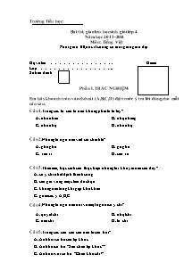 Đề thi giao lưu học sinh giỏi Tiếng việt Lớp 4 - Năm học 2013-2014