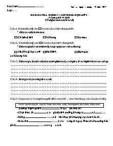 Đề thi học kì I Khoa học Lớp 4 (Kèm đáp án) - Năm học 2011-2012