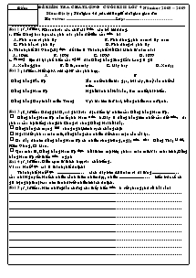 Đề thi học kì II Khoa học, Lịch sử và Địa lí Lớp 4,5 - Năm học 2008-2009