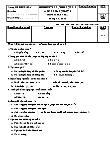 Đề thi học kì II Khoa học Lớp 4 - Năm học 2010-2011 - Trường Tiểu học Sông Mây