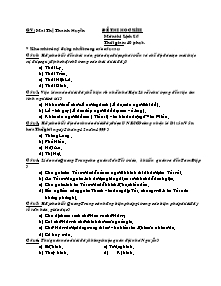 Đề thi học kì II Lịch sử Lớp 4 - Mai Thị Thanh Huyền