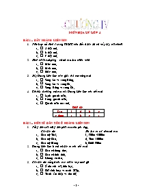 Đề trắc nghiệm kiểm tra chương 4 Địa lí Lớp 4 (Có đáp án)