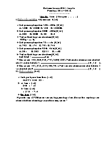 Đề và đáp án kiểm tra học kì I Các môn Lớp 4 - Năm học 2011-2012