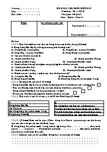 Đề và đáp án kiểm tra học kì II Địa lí Lớp 4 - Đề số 4 - Năm học 2011-2012