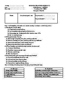 Đề và đáp án kiểm tra học kì II Địa lí Lớp 4 - Đề số 7 - Năm học 2011-2012