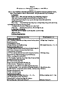 Giáo án Thể dục cấp Tiểu học - Tuần 4