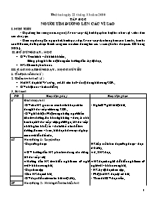 Giáo án Tổng hợp Khối 4 - Tuần 13+14 - Năm học 2010-2011