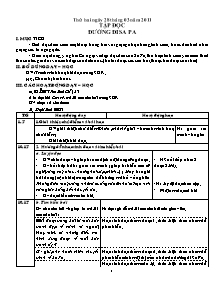 Giáo án Tổng hợp Khối 4 - Tuần 29+30 - Năm học 2010-2011