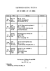 Giáo án Tổng hợp Lớp 1 - Tuần 8 - Năm học 2009-2010 - Nguyễn Thị Nhâm