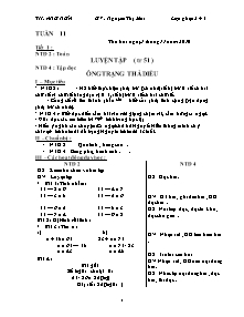 Giáo án Tổng hợp Lớp 4 - Tuần 11 - Năm học 2010-2011 - Trường Tiểu học Ẳng Nưa